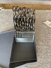 29 Pcs. HUOT USA 1/16-1/2"x64th Cobalt Jobber Drill Set Index Plus Extra Vgc