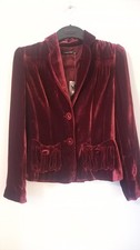 BNWT Velvet Button Jacket Size