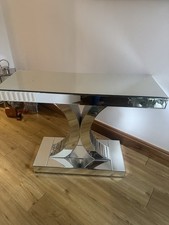 Mirrored Glass Console Table