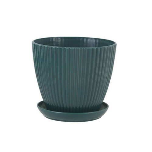 Round plant pots with tray - plant,