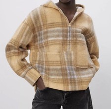 Zara Wool Blend Hoodie Size S