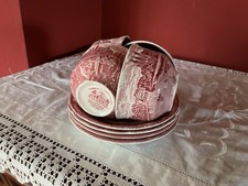 Palissy Thames River Scenes Cups & Saucers (4)