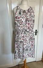 Size EU 46 UK 18 H&M Floral Dress Vintage Style Wedding guest Party  Sleeveless