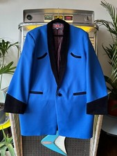 TEDDY BOY DRAPE JACKET . ROYAL