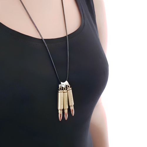 Three bullet pendant cord - three,