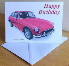 MGB GT 1969 - 5 x 7in Happy