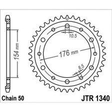 JT 43 TOOTH STEEL CROWN