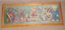 Gorgeous XL Teddy Bear Picture (Playing Pirates) in Chunky Pine Frame