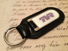 TVR Real Leather Keyring