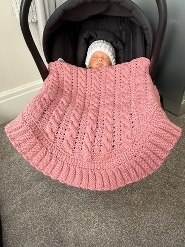 Hand made knitted baby car - made,