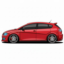X2 SEAT LEON MK2 FR CARTOON