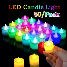 50PCS Led Tea Lights Candles LED Flickering Flameless Battery Operated Wedding