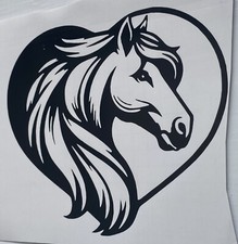 1x Horse Heart Decal Vinyl