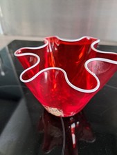 Red and White Glass