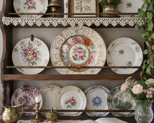 Antique hand painted floral - antique,