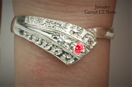 Birthstone rings with cubic - birthstone,