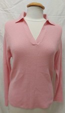 New AUTOGRAPH M& S Pink Long Sleeve V Neck With Cashmere Jumper Size M