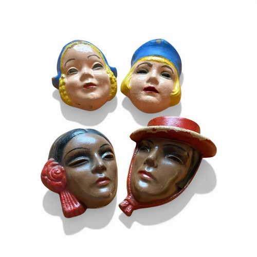 1940s small wall masks - 1940s,