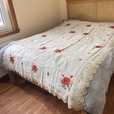 Vintage Linen Tablecloth Hand