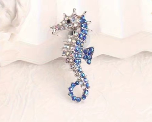 206 rhinestone seahorse brooch - rhinestone,