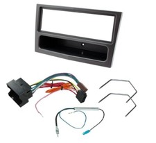 Single Din Facia Iso Wiring Loom Lead Aerial Adapter Keys Kit Grey for Vauxhall