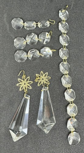 Vintage faceted lead - faceted, crystal