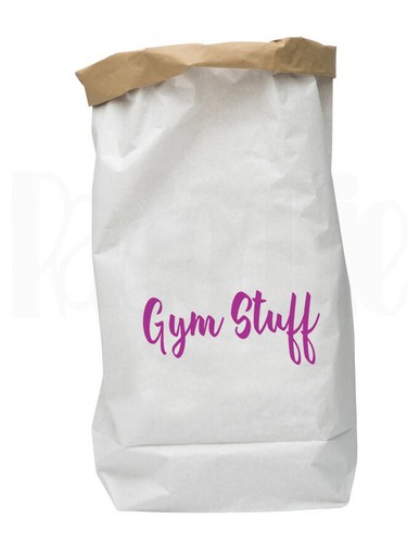 Gym stuff paper storage sack - 'gym,