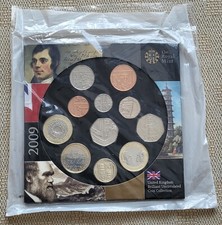 ROYAL MINT 2009 UK BU COIN COLLECTION INC KEW GARDENS 50p ORIGINAL PACKAGING