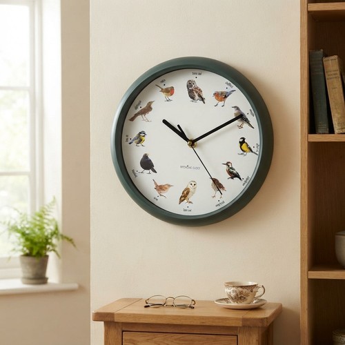 Bird wall clock singing birds - wall,