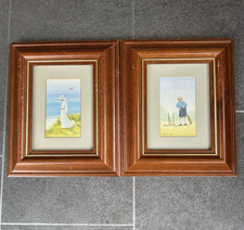 Pair Nick Grant Original Watercolour Paintings Frame Size  25cm X 20cm Signed