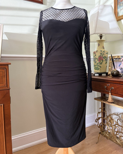 Untold black ruched sheer - ruched, lace