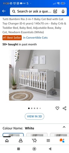 Baby cot with mattress - baby,