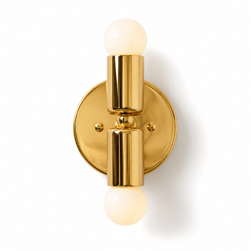 Mid century brass - mid, double