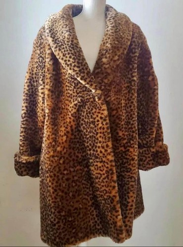Vintage faux fur leopard - vintage,