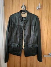 Oakwood Solid Leather Black Jacket Size L