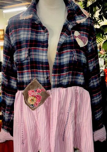 Upcycled clothing flannel - upcycled,