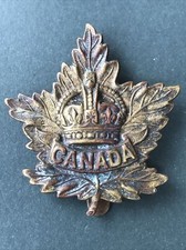 Canada General Service Overseas Genuine Cap Badge. WW2
