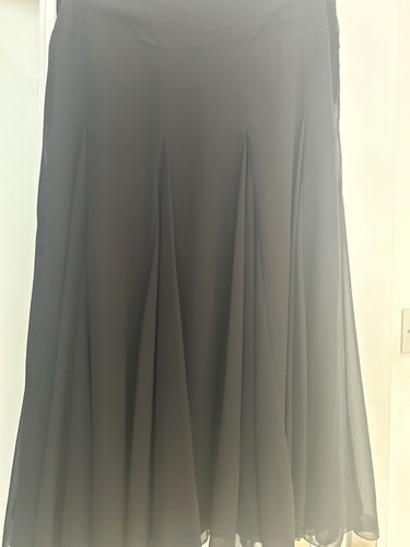 Coast black long pleated skirt - black,