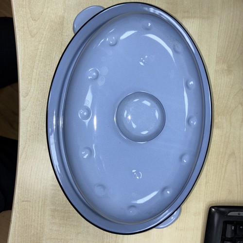 Blue enamel 30cm oval - oval, roasting