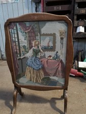 1940's Folding Embroidered Coffee Table.
