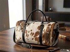 Cowhide duffel bag large cow - cowhide,