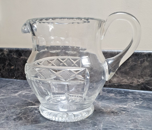 Large cut crystal water jug - large,