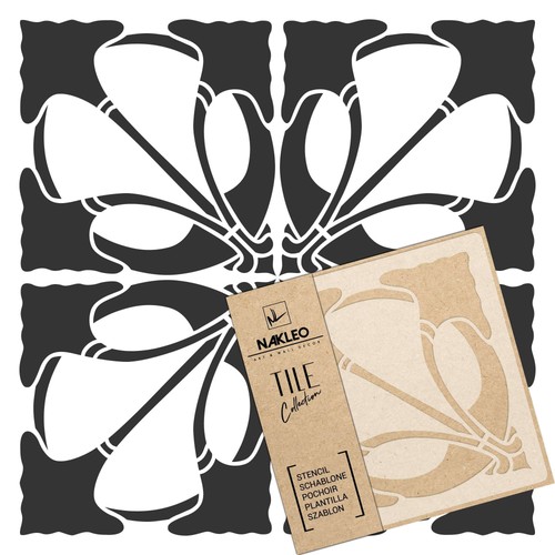 Reusable plastic tile stencil - reusable,