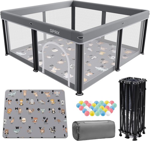 Foldable baby playpen with - playpen,