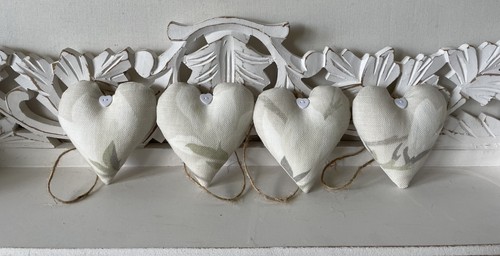 Handmade hanging hearts in - 4,