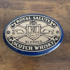 Vintage Tin Chivas Royal Salute Blended Scotch Whisky Empty Oval Tin
