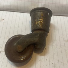 Original Cup Caster Brass Wind Out Table Brown Pot Wheel 9.7x8cm Hole3.5cm