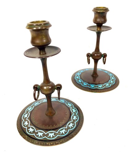 Antique pair brass art - pair, of