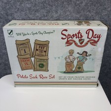 Sports Day Potato Sack Race Set 4 X Hessian Sacks 60x100cm - New Open Box
