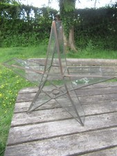 GLASS / metal surround  STAR TEALIGHT CANDLE HOLDER HOME DECORATION